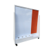 Mobile Whiteboard with Storage and Pin Board 